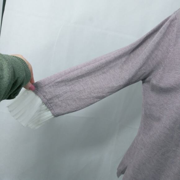 Sioni Purple Wool Blend Sweater Chiffon L - Picture 4 of 6